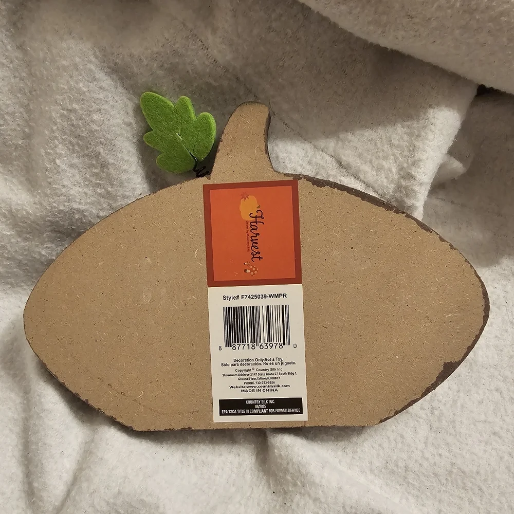 Country Silk Fall Themed Football Pumpkin Decor